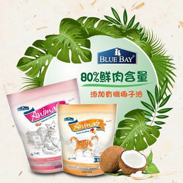 乾糧 倍力 BLUEBAY Animate 頂級天然貓糧 (室內貓/化毛配方) 2KG 寵物用品店推薦