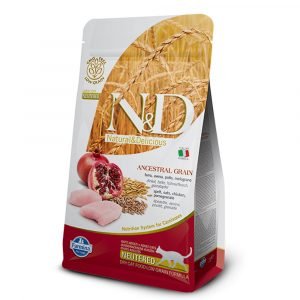 乾糧 法米納 Farmina N&D 天然低穀低敏成貓糧－雞肉 + 石榴（結紮貓適用）1.5KG 寵物用品店推薦