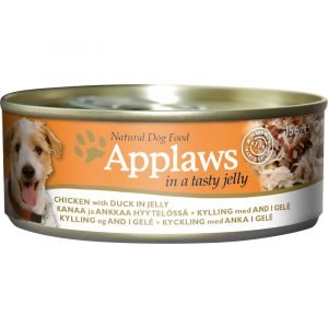 狗用糧食 愛普士 APPLAWS 全天然啫喱狗罐頭 – 雞柳 + 鴨肉 156g 寵物用品店推薦