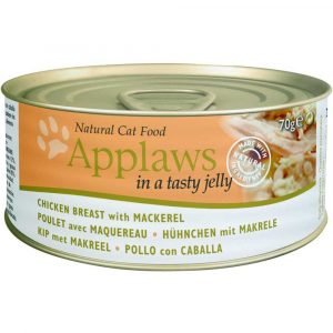 罐頭食品 愛普士 APPLAWS 全天然啫喱貓罐頭 – 雞胸 + 鯖魚 70g 寵物用品店推薦