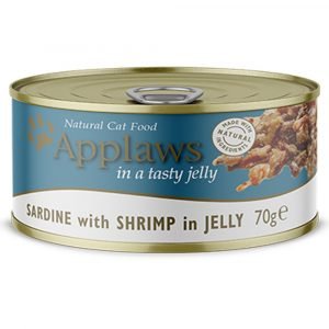 罐頭食品 愛普士 APPLAWS 全天然啫喱貓罐頭 – 沙丁魚 + 蝦 70g 寵物用品店推薦