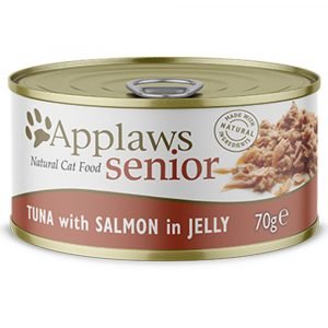 罐頭食品 愛普士 APPLAWS 全天然啫喱貓罐頭 – 吞拿魚 + 三文魚（老貓適用） 70g 寵物用品店推薦