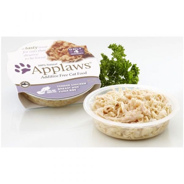 愛普士 APPLAWS 全天然貓餐盒 - 雞胸 + 吞拿魚子（肉湯） 60g