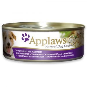 狗用糧食 愛普士 APPLAWS 全天然狗罐頭 – 雞柳 + 蔬菜 156g 寵物用品店推薦