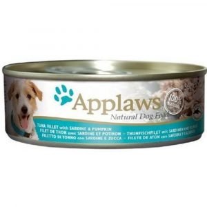 狗用糧食 愛普士 APPLAWS 全天然狗罐頭 – 吞拿魚 + 沙丁魚 + 南瓜 156g 寵物用品店推薦