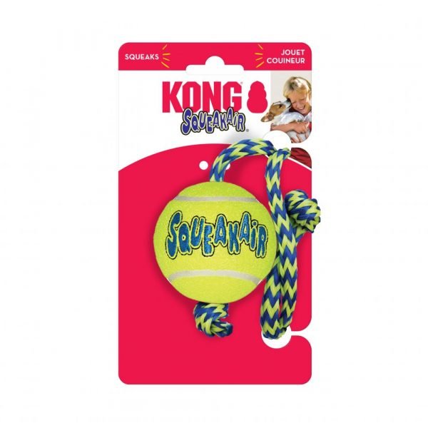 KONG 發聲網球連繩狗玩具