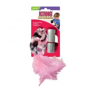 玩具 KONG 粉紅老鼠貓草套裝 寵物用品店推薦
