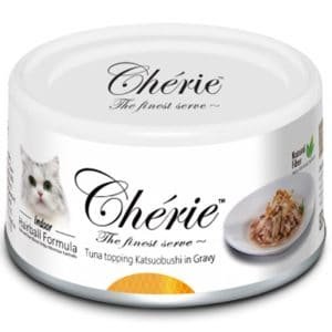 罐頭食品 Cherie 吞拿魚、鏗魚罐頭80g | 針對毛球症 寵物用品店推薦