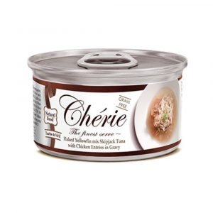 罐頭食品 Cherie 天然黃鰭吞拿魚、雞肉 貓罐頭 寵物用品店推薦