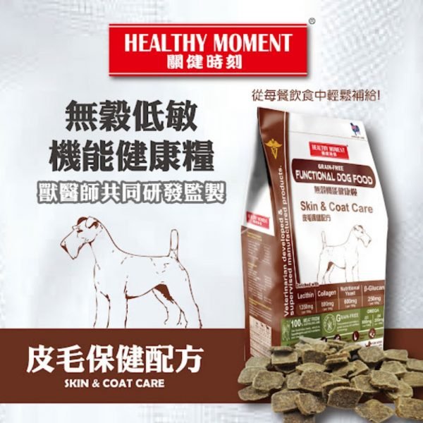 Healthy Moment 關健時刻 無穀物低敏狗糧 | 皮毛保健配方