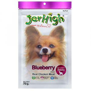 小食 Jerhigh 高蛋白低脂狗小食 藍莓雞肉條 70g 寵物用品店推薦