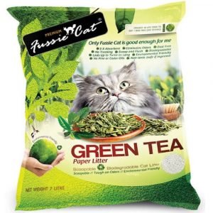 貓用產品 高竇貓 Fussie Cat Premium Green Tea Paper Litter 綠茶紙貓砂 7L 寵物用品店推薦