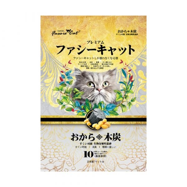 高竇貓 Fussie Cat Premium Soybean Litter (Charcol) 豆腐貓砂（活性炭味）7L