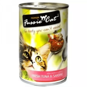 罐頭食品 高竇貓 Fussie Cat Premium Cat Canned (Wild Caught Tuna & Sardine) 貓罐頭（野生捕獲吞拿魚+沙甸魚）400g 寵物用品店推薦