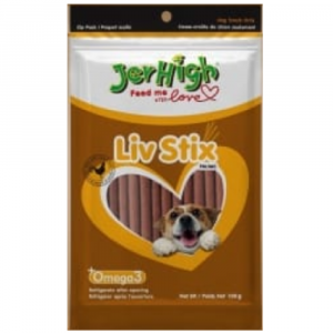 小食 Jerhigh 高蛋白低脂狗小食 雞肝條 100g 寵物用品店推薦