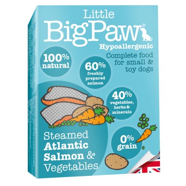 即食湯包 Little Big Paw 蒸煮三文魚+蔬菜狗餐盒 寵物用品店推薦