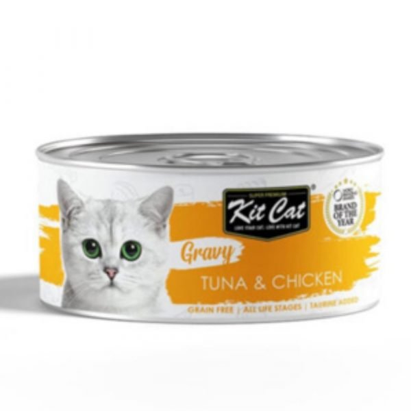 Kit Cat GravySeries 吞拿魚+雞 鮮嫩營養肉汁湯 貓罐頭 70g