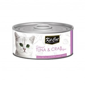 罐頭食品 Kit Cat 無穀物 吞拿魚+蟹肉+Taurine 肉凍貓罐頭 80g 寵物用品店推薦