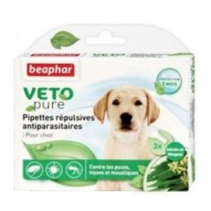 狗用產品 Beaphar 幼犬用VETO pure 回歸自然滴劑 (一盒3支/1ml支) (到期日 30/06/2024) 寵物用品店推薦