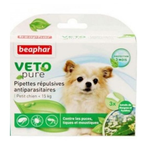 狗用產品 Beaphar 幼犬用VETO pure 回歸自然滴劑 (一盒3支/1ml支) (到期日 30/06/2024) 寵物用品店推薦
