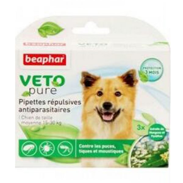 狗用產品 Beaphar 幼犬用VETO pure 回歸自然滴劑 (一盒3支/1ml支) (到期日 30/06/2024) 寵物用品店推薦