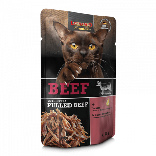 Leonardo Wet Cat Food (Beef with Extra Pulled Beef) 貓濕包（牛肉+牛肉絲）70g