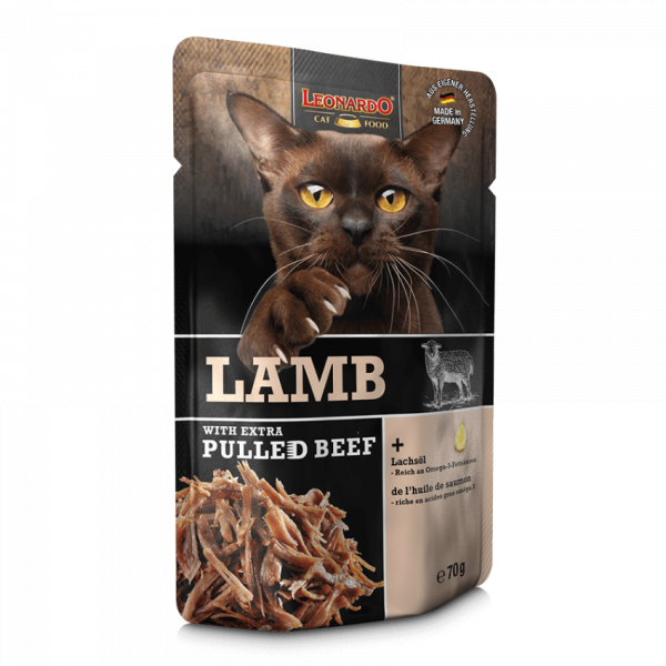 Leonardo Wet Cat Food (Lamb with Extra Pulled Beef) 貓濕包（羊肉+牛肉絲）70g