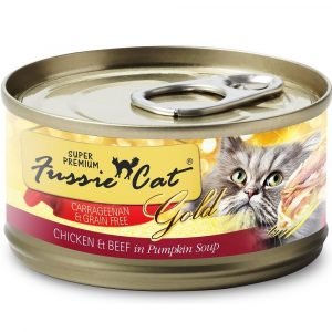 罐頭食品 高竇貓 Fussie Cat Premium Gold Label Cat Canned (Chicken with Beef in Pumpkin Soup) 金鑽貓罐頭（南瓜湯雞肉+牛肉）80g 寵物用品店推薦