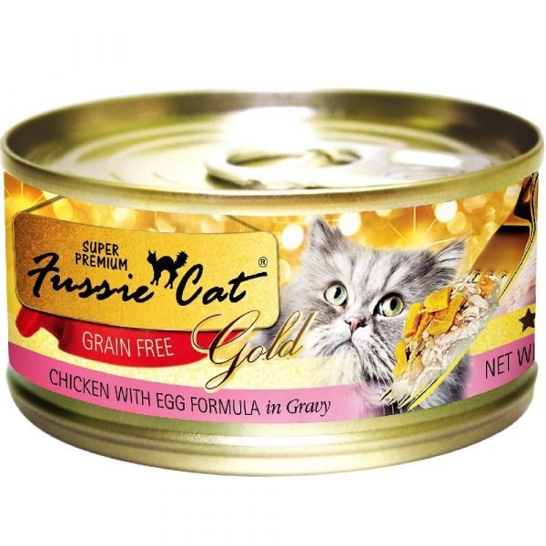 高竇貓 Fussie Cat Premium Gold Label Cat Canned (Chicken with Egg) 金鑽貓罐頭（雞肉+蛋）80g