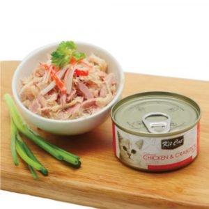 罐頭食品 Kit Cat 無穀物 雞肉+蟹Toppers+Taurine 貓罐頭 80g 寵物用品店推薦