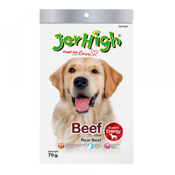 Jerhigh 高蛋白低脂狗小食 牛肉味雞肉條 70g