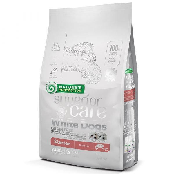 Nature's Protection 去淚痕美毛BB配方犬糧 (低敏三文魚) 1.5kg