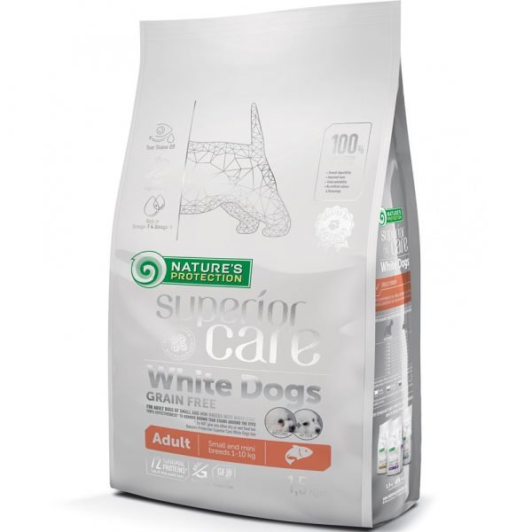 Nature's Protection 去淚痕美毛成犬配方犬糧 (低敏三文魚) 1.5kg