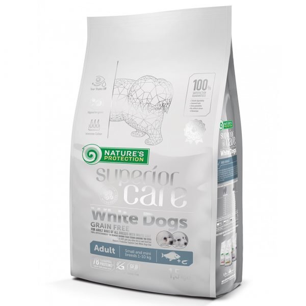 Nature's Protection 去淚痕美毛成犬配方犬糧 (低敏白魚) 1.5kg