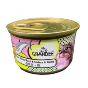 罐頭食品 Grandee 貓罐頭(吞拿魚+蝦) Cat Canned (Tuna White Meat & Shrimp) 80g 寵物用品店推薦