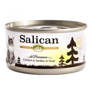 罐頭食品 Salican 鮮雞肉、沙甸魚配方貓罐頭 (清湯) 85g 寵物用品店推薦