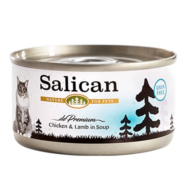 Salican 鮮雞肉、羊肉配方貓罐頭 (清湯) 85g