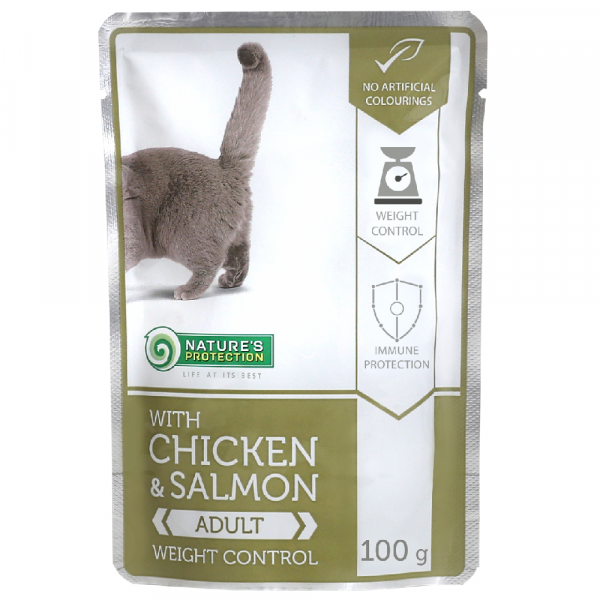 Nature's Protection 貓隻主食袋裝濕糧 (雞+三文魚) 100g