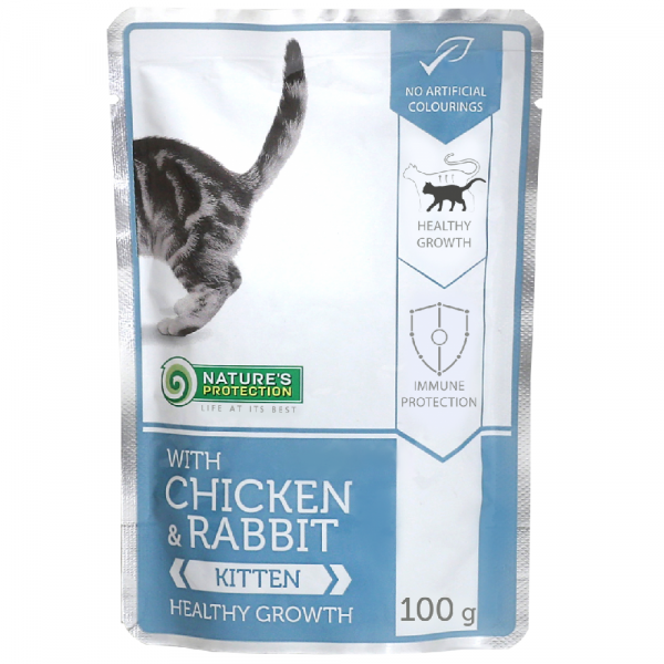 Nature's Protection 貓隻主食袋裝濕糧 (雞+兔) 100g