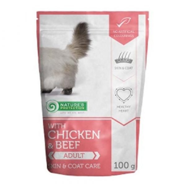 Nature's Protection 貓隻主食袋裝濕糧 (雞+牛肉) 100g