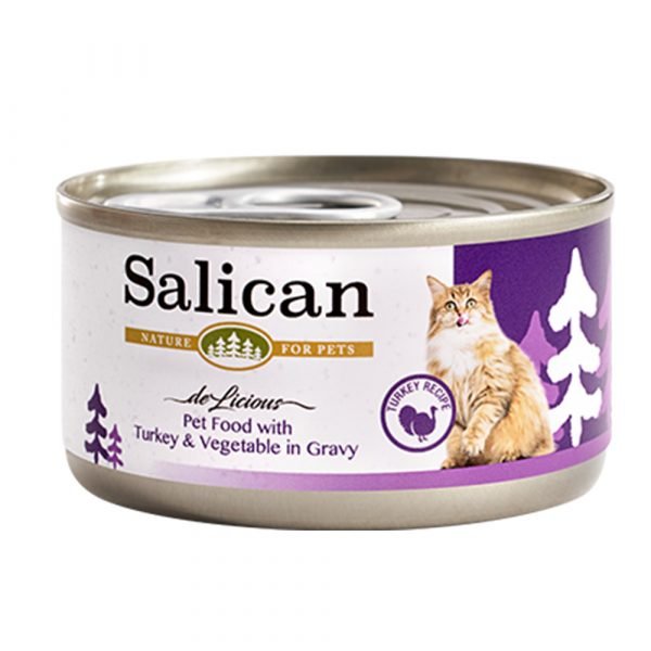 Salican 火雞肉、蔬菜貓罐頭 (肉汁) 85g