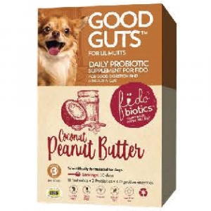 狗用產品 Fidobiotics 椰子花生消化排氣粉 30日份量 30億益生菌 小型犬適用 寵物用品店推薦