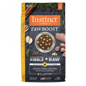 乾糧 Instinct 無穀物 + 凍乾生肉粒 – 全犬 (雞) 寵物用品店推薦