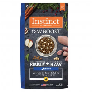 乾糧 Instinct 無穀物 + 凍乾生肉粒 – 老犬 (雞) 4lbs 寵物用品店推薦
