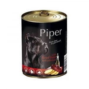 狗用糧食 Dolina Noteci 黑鑽愛犬罐頭 Piper Premium (成犬) 牛肝+馬鈴薯 400g 寵物用品店推薦