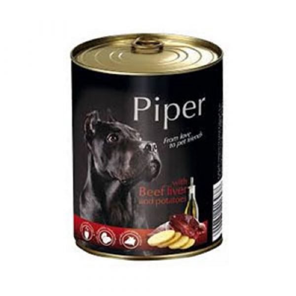 Dolina Noteci 黑鑽愛犬罐頭 Piper Premium (成犬) 牛肝+馬鈴薯 400g