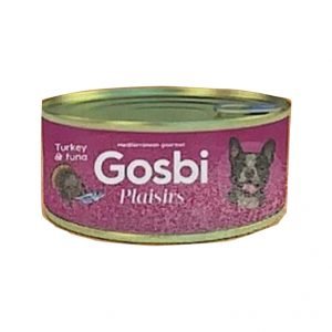 狗用糧食 Gosbi 成犬火雞和吞拿魚罐頭 185g 寵物用品店推薦