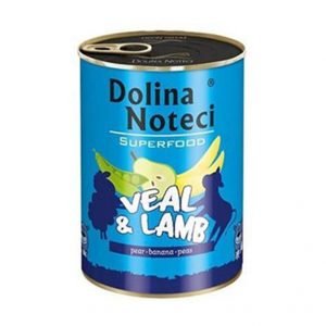 狗用糧食 Dolina Noteci 超級愛犬罐頭 Superfood Dog (牛仔肉+羊) 400g 寵物用品店推薦