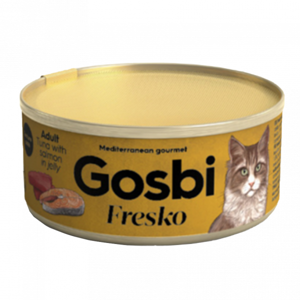 Gosbi 成貓吞拿魚和果凍三文魚罐頭 70g