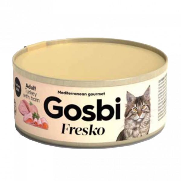 Gosbi 成貓火雞和火腿罐頭 70g